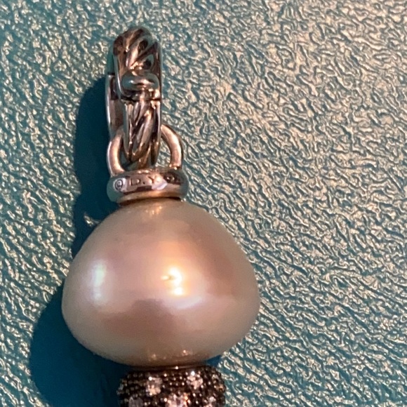 David Yurman SS/Diamond Pearl Tassel Enhancer - Picture 6 of 8